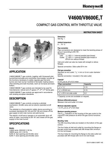 V4600/V8600E,T - Honeywell