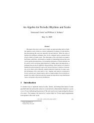 An Algebra for Periodic Rhythms and Scales - Canons Rythmiques