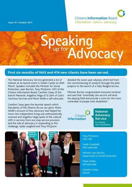 Speaking up for Advocacy - Issue 15 October 2011 (pdf) - Citizens ...