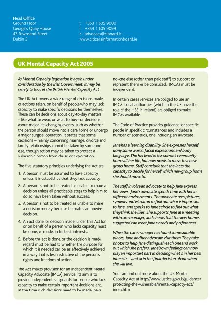Speaking up for Advocacy - Issue 15 October 2011 (pdf) - Citizens ...