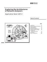 Exploring the Architectures of Network Analyzers - Agilent Network ...