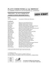 Ohio subset of Plant Communities of the Midwest ... - NatureServe