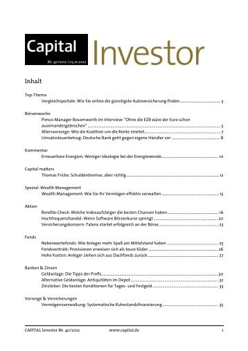 CAPITAL Investor Nr. 40/2012