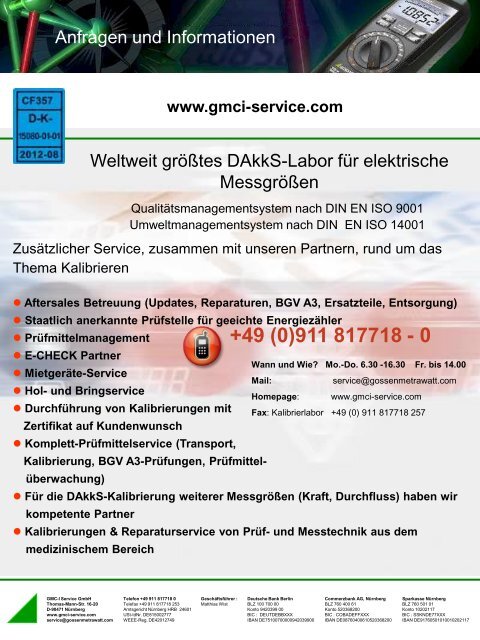 DAkkS-Kalibrierzentrum - gmci-service.com