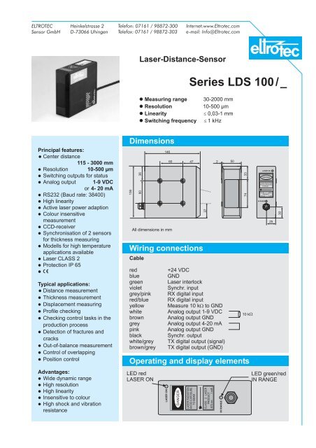 Laser-Distance-Sensor - Iberica de Automatismos