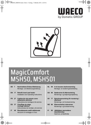 MagicComfort MSH50, MSH501 - Waeco