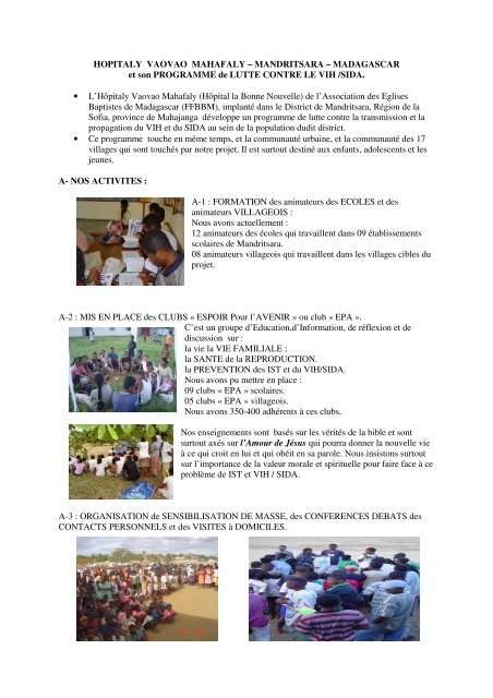 HOPITALY VAOVAO MAHAFALY – MANDRITSARA ...