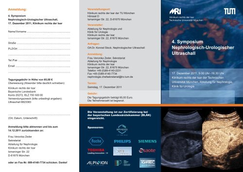 4. Symposium Nephrologisch-Urologischer Ultraschall - SGUM