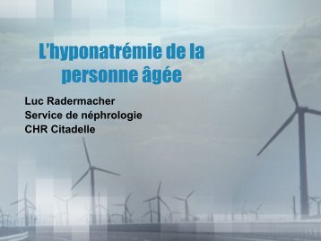 hyponatremie en griatrie - Service de nÃ©phrologie dialyse