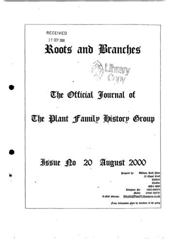 RECEIVED 2 7 SEP 2000 - Plant-fhg.org.uk