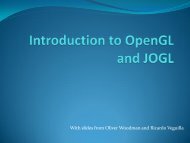 Introduction to OpenGL and JOGL