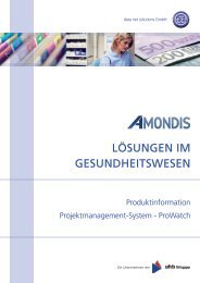 LÃSUNGEN IM GESUNDHEITSWESEN - ProWatch Demo-Stand