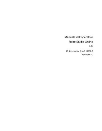 Manuale dell'operatore RobotStudio Online