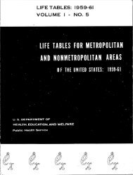 U.S. DECENNIAL LIFE TABLES FOR 1959-61; VOL. 1, NO. 5 ...