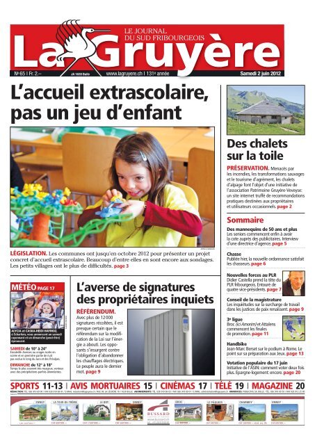 L'accueil extrascolaire, pas un jeu d'enfant - La Gruyere Online - La ...