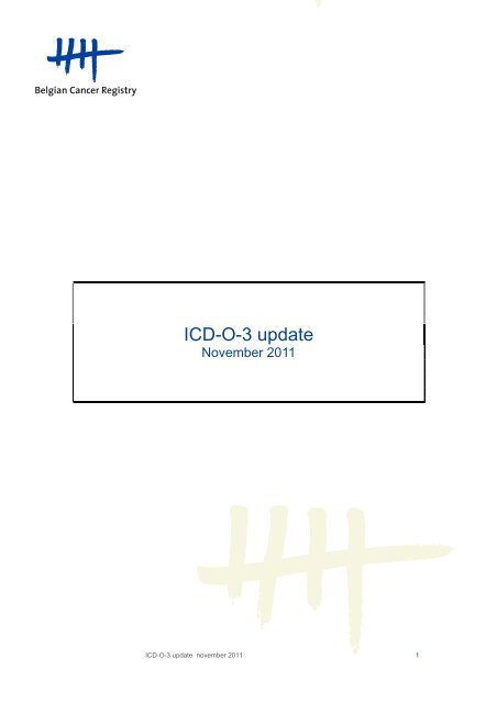 ICD-O-3 update NL