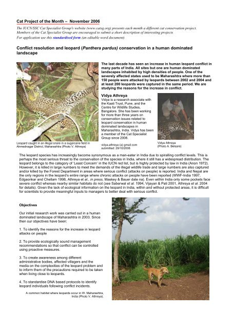 Conflict resolution and leopard (Panthera pardus) conservation in a ...
