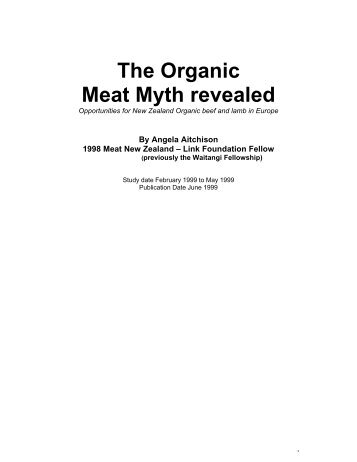 The Organic Meat Myth revealed