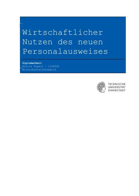 Wirtschaftlicher Nutzen des neuen Personalausweises