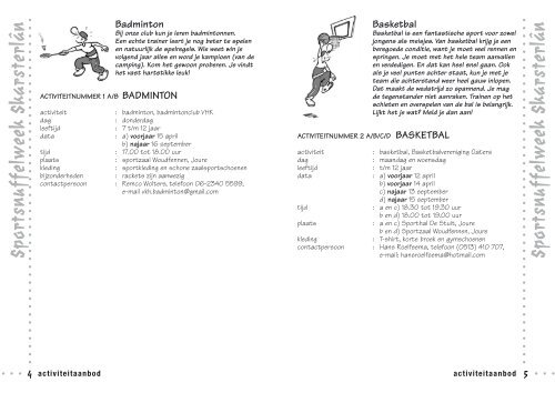 Sportsnuffelweek Skarsterlân - kies je sport