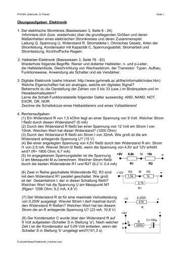 Ãbungen - Elektronik Wechselstrom