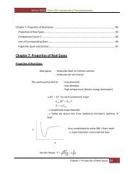 Chapter 7: Properties of Real Gases