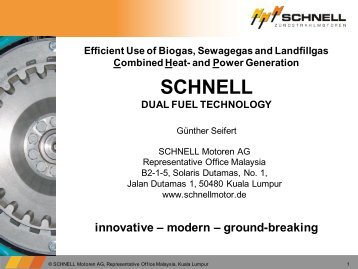 SCHNELL MOTOREN AG Representative Office Malaysia