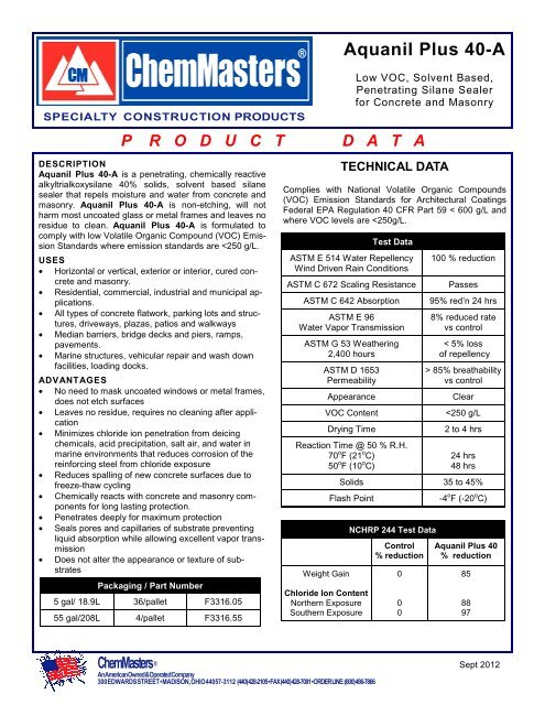 Aquanil Plus 40 A Chemmasters