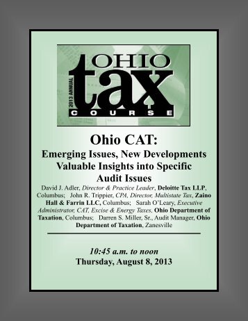 Ohio CAT - MEC Seminars & Conferences
