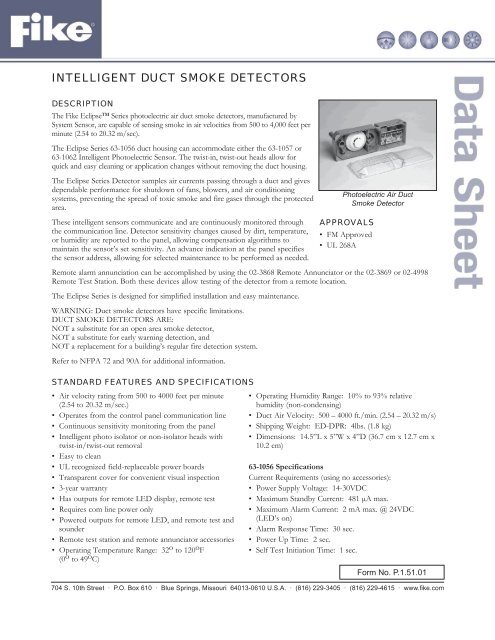 P.1.51.01 Intelligent Duct Smoke Detectors.indd - ORR Protection