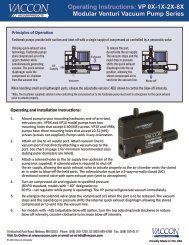 Operational Instructions for VP0X, 1X, 2X and 8X (ADJ) - Vaccon ...