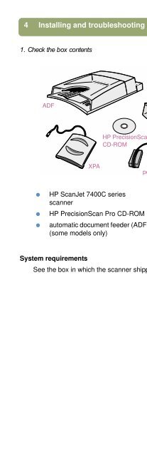 hp scanjet 7400c series scanner setup and ... - Hewlett Packard