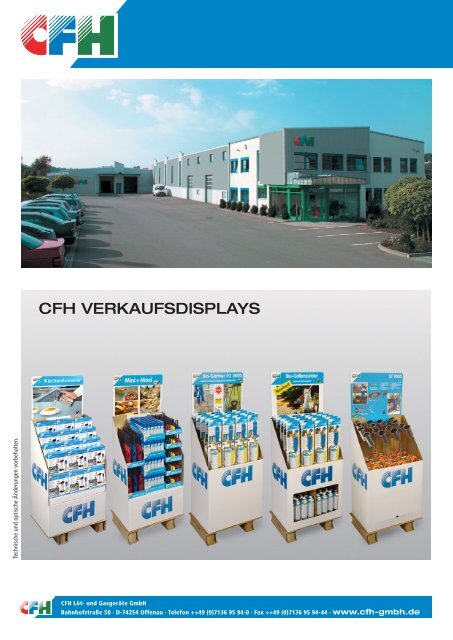 Hauptkatalog 2009/2010 - CFH Löt- und Gasgeräte GmbH