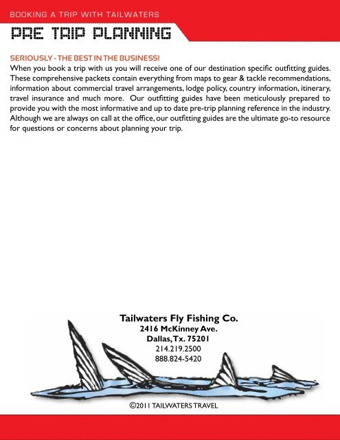 Download Our Brochure - Tailwaters Fly Fishing Co.