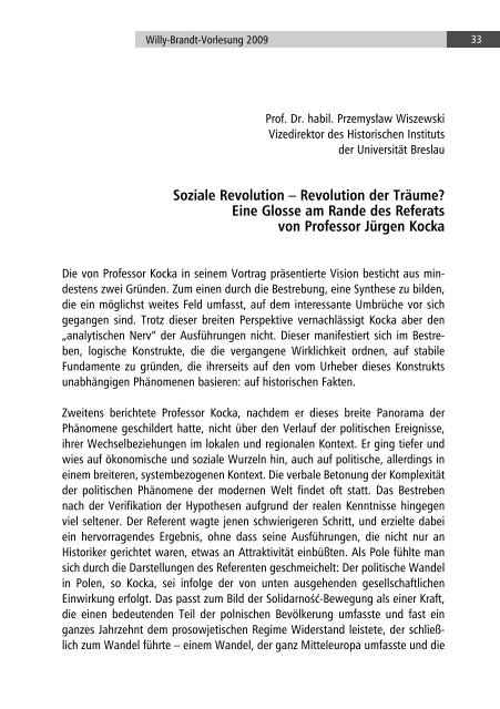 Eine transnationale Revolution und ihre Folgen - Fundacja im ...