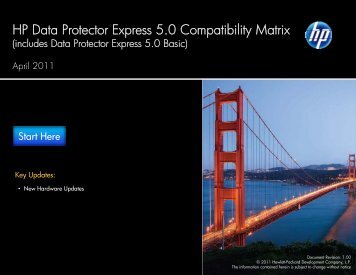 HP Data Protector Express 5.0 Compatibility Matrix - Hewlett Packard