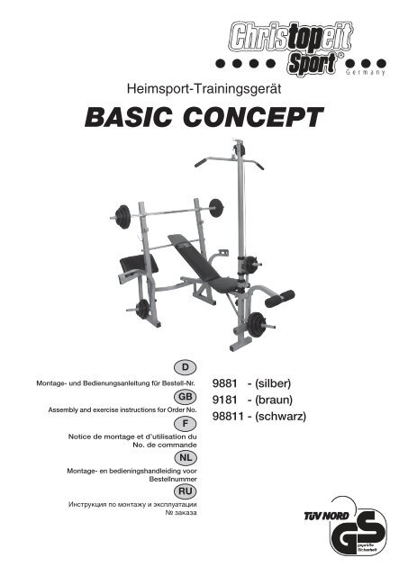 native verraden bezoek Basic-Concept-3 Ausf-5spr F-NL etc.indd - Christopeit Sport