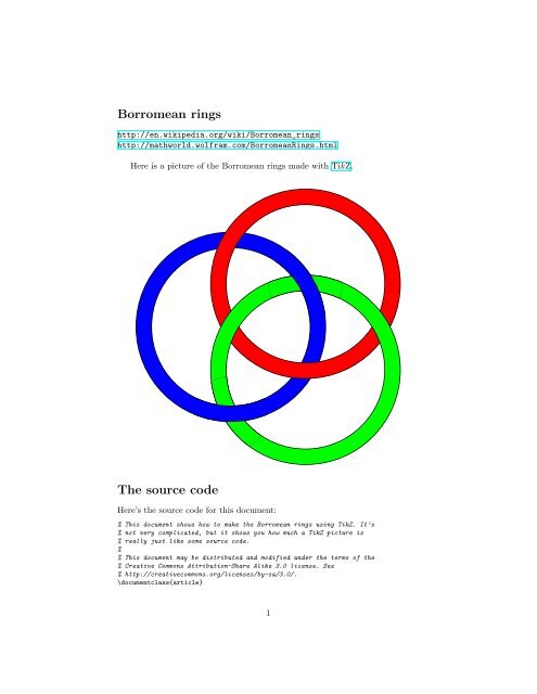 Borromean rings The source code