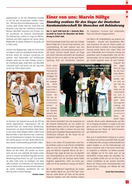 DKV-Magazin Nr. 6 - Chronik des deutschen Karateverbandes
