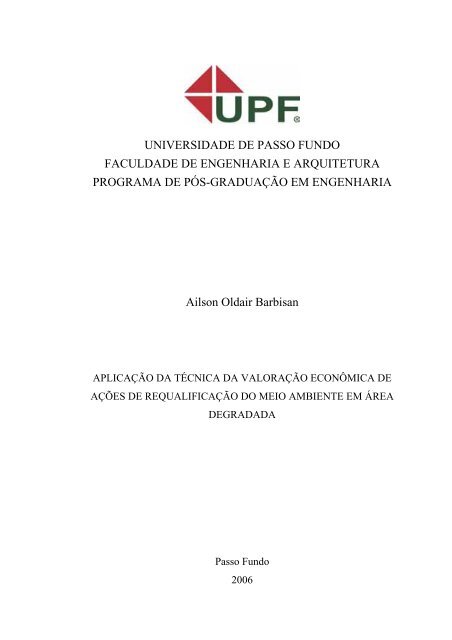 UNIVERSIDADE DE PASSO FUNDO - Ppgeng.upf.br - Universidade ...