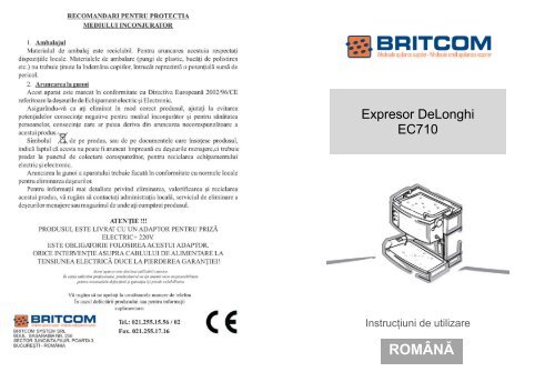 Expresor DeLonghi EC710 - Choicebrand