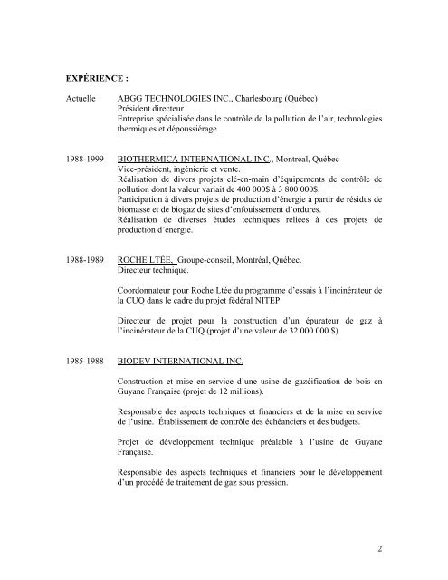 CV de M. GÃƒÂ©rard Gosselin, ing.