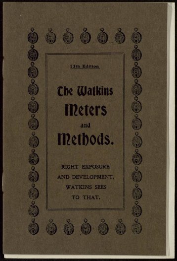 WATKINS METERS. The Bee Meter