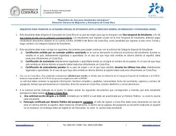 Requisitos de visa para estudiantes extranjeros - Oficina de Asuntos ...