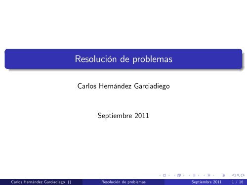 Resolución de problemas. - Cimat