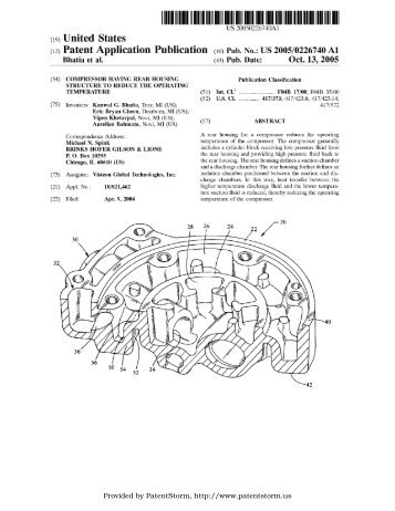 US Patent Application 20050226740 - Compressor ... - IDMsvcs
