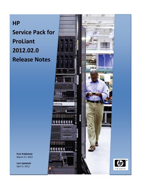 HP Service Pack for Proliant 2012.02.0 ... - FTP - Hewlett Packard