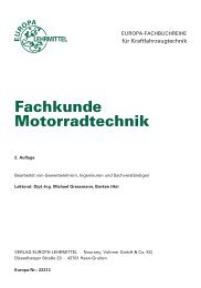 Fachkunde Motorradtechnik - Europa-Lehrmittel