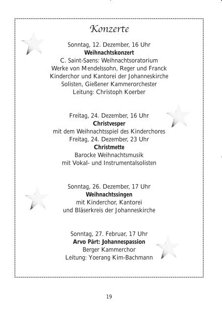 Gemeindebrief Dezember 2004 - Ev. Johannesgemeinde Gießen