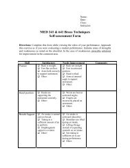 Brass Self-Assessment Checklist - band4me